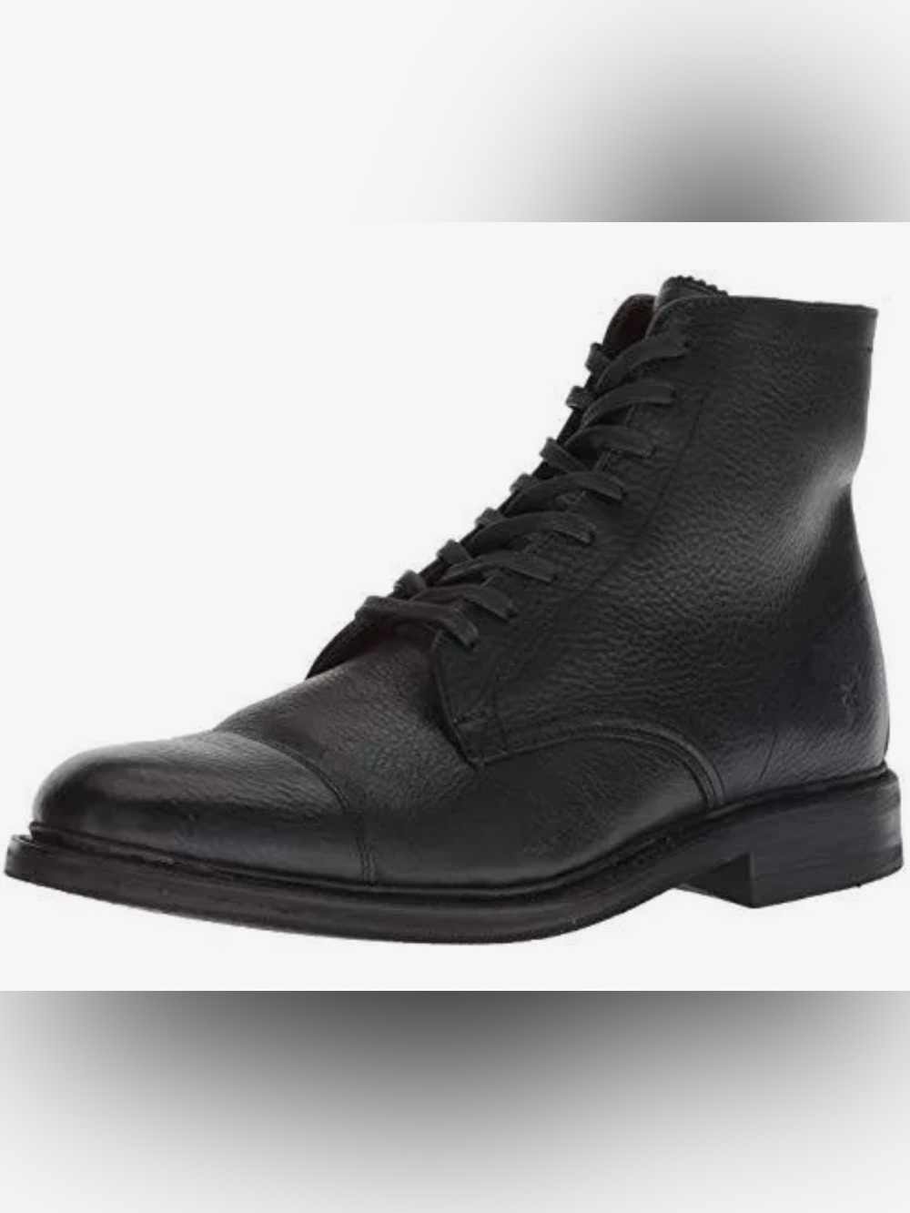 Frye Seth Cap Toe Lace Up Boots Leather